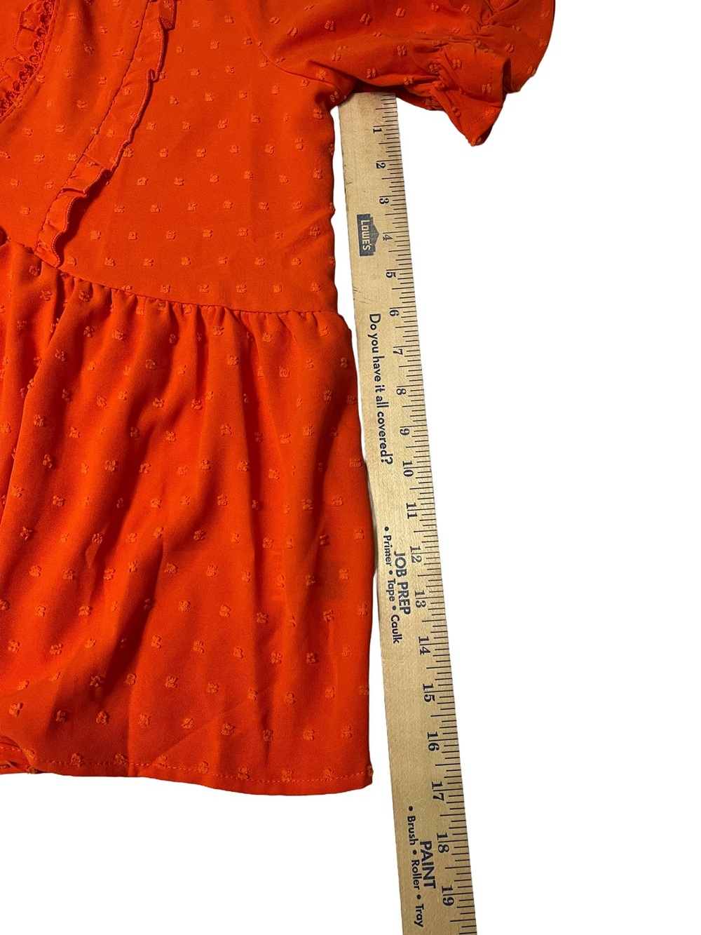 Orange Ruffled Blouse. - Picture 4 of 7